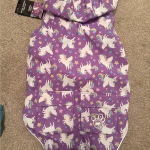 Purple Unicorn Dog Raincoat